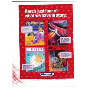 1980s Video Game Magazine Ad Nintendo The Goonies Retro Arcade
